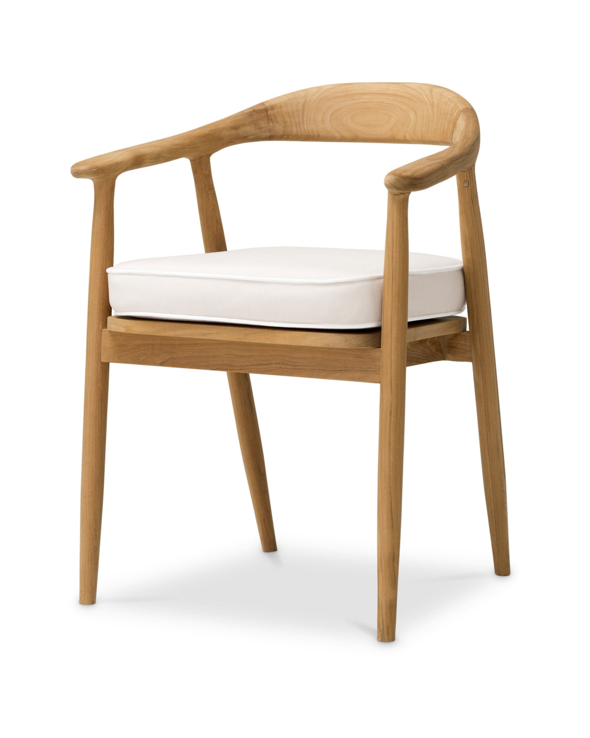 Beale matstol teak flores off-white