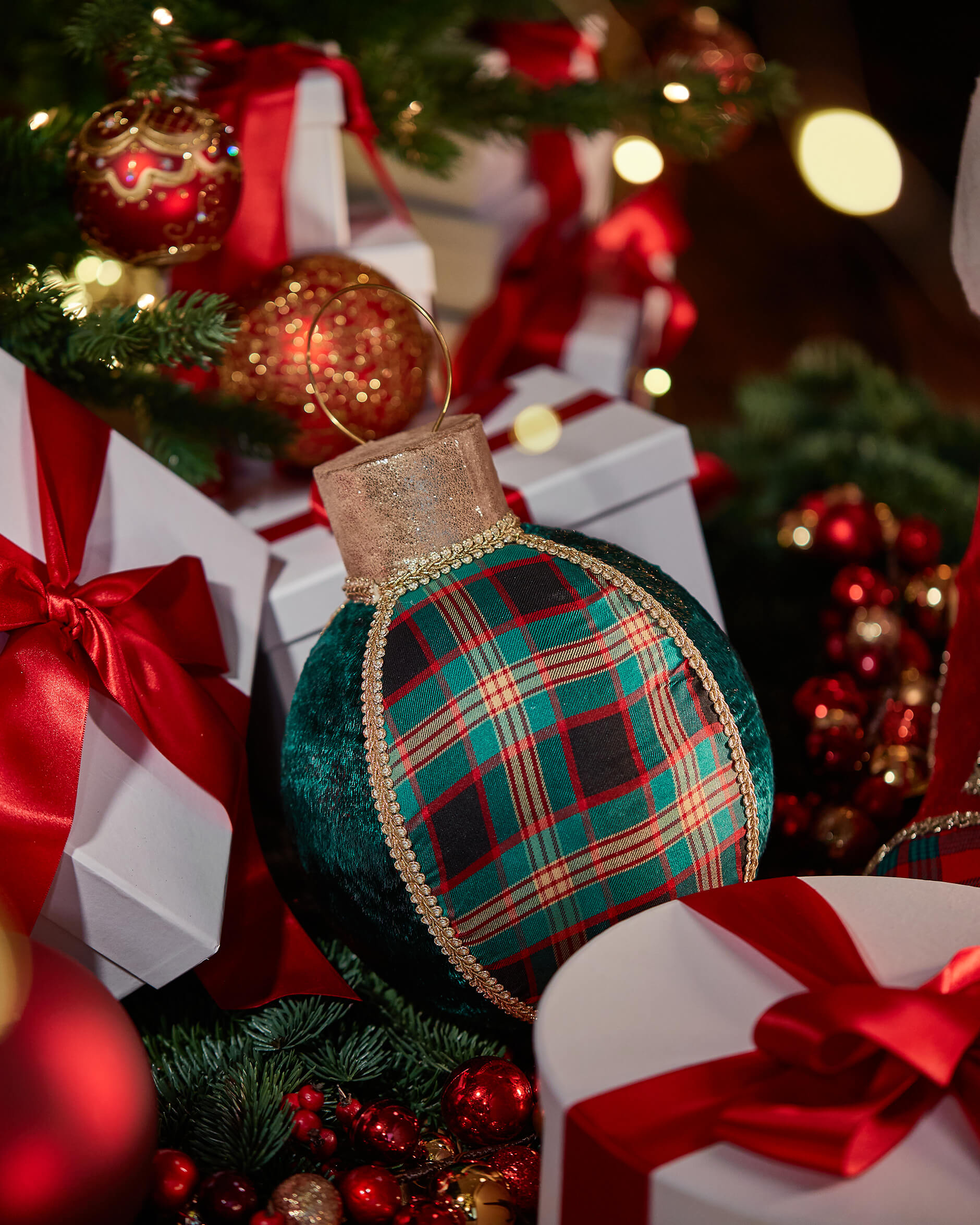 Morar julkula juldekoration grön 28cm