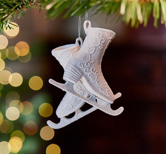 White - Christine Skates Ornament White 2-pack