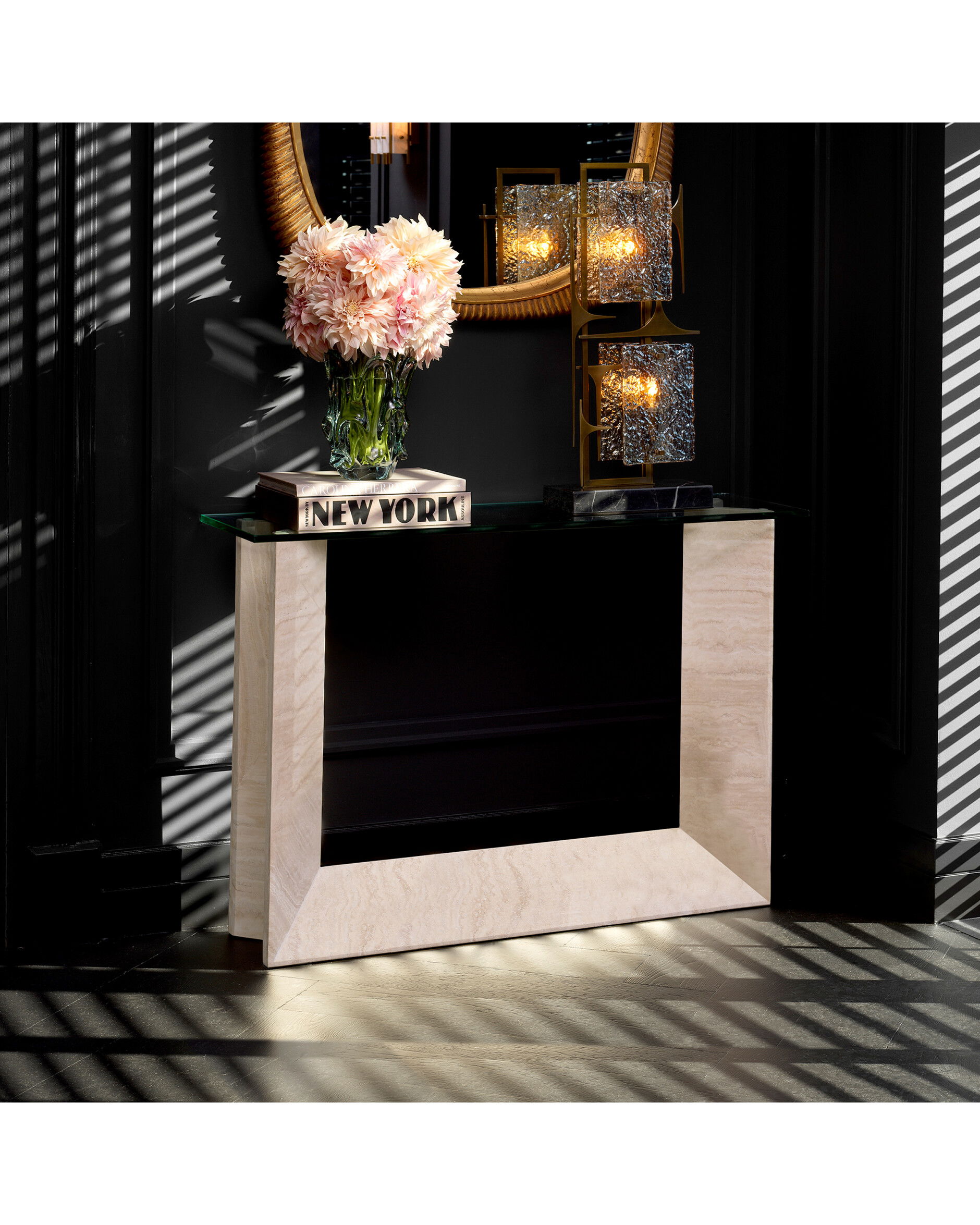 Fortuna konsolbord travertine