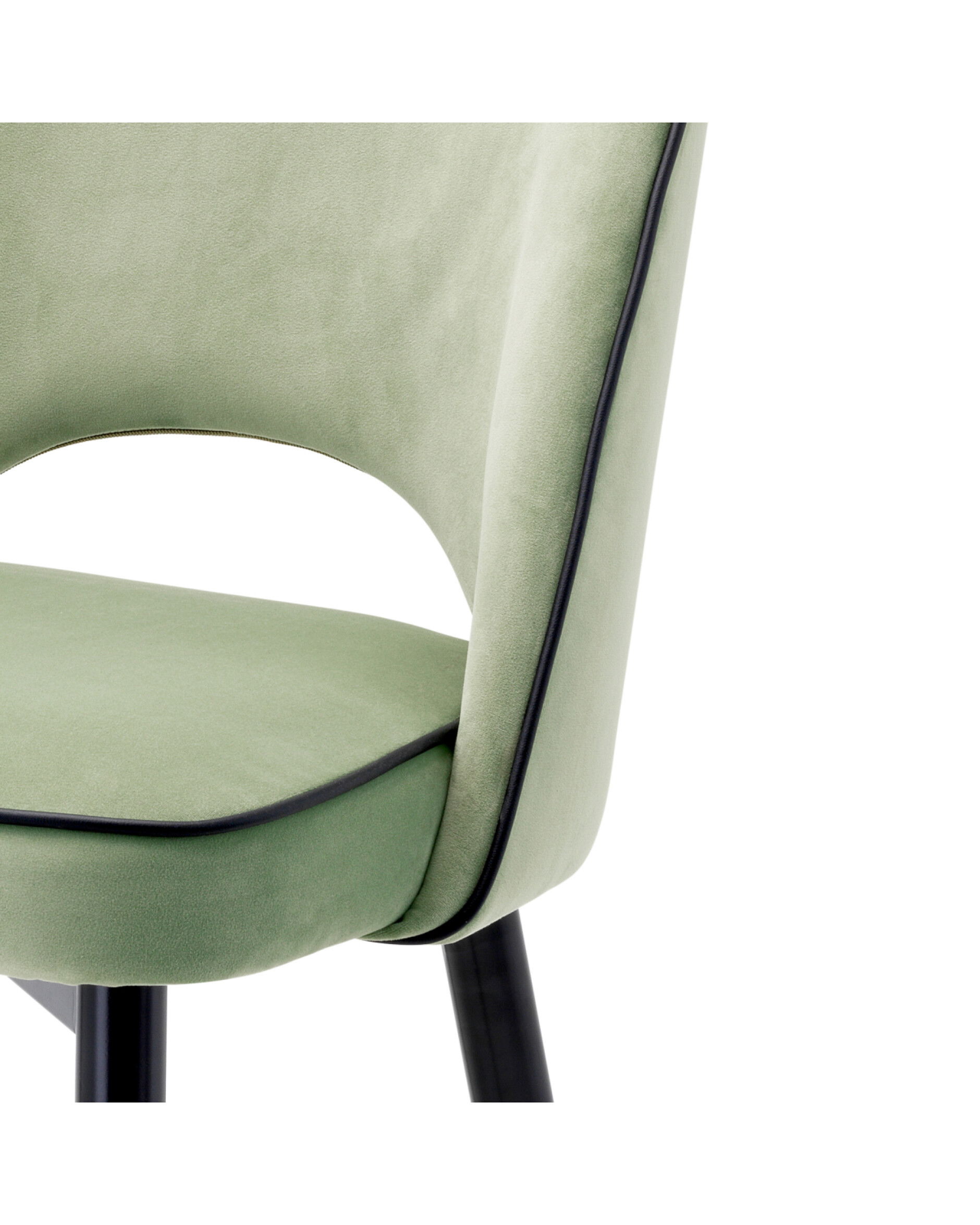 Cliff matstolar savona pistache green velvet 2-set