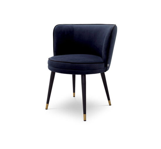 Läs mer om Grenada matstol savona midnight blue velvet