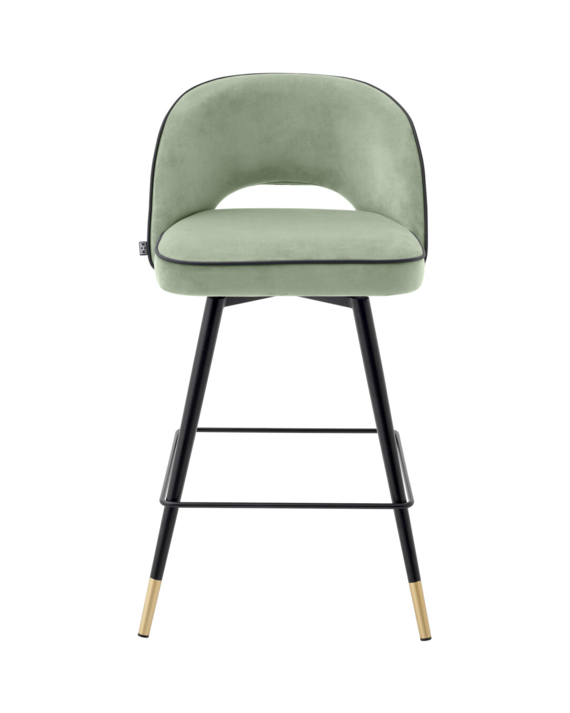 Cliff Counter Stool Savona Pistache Green Velvet Set of 2