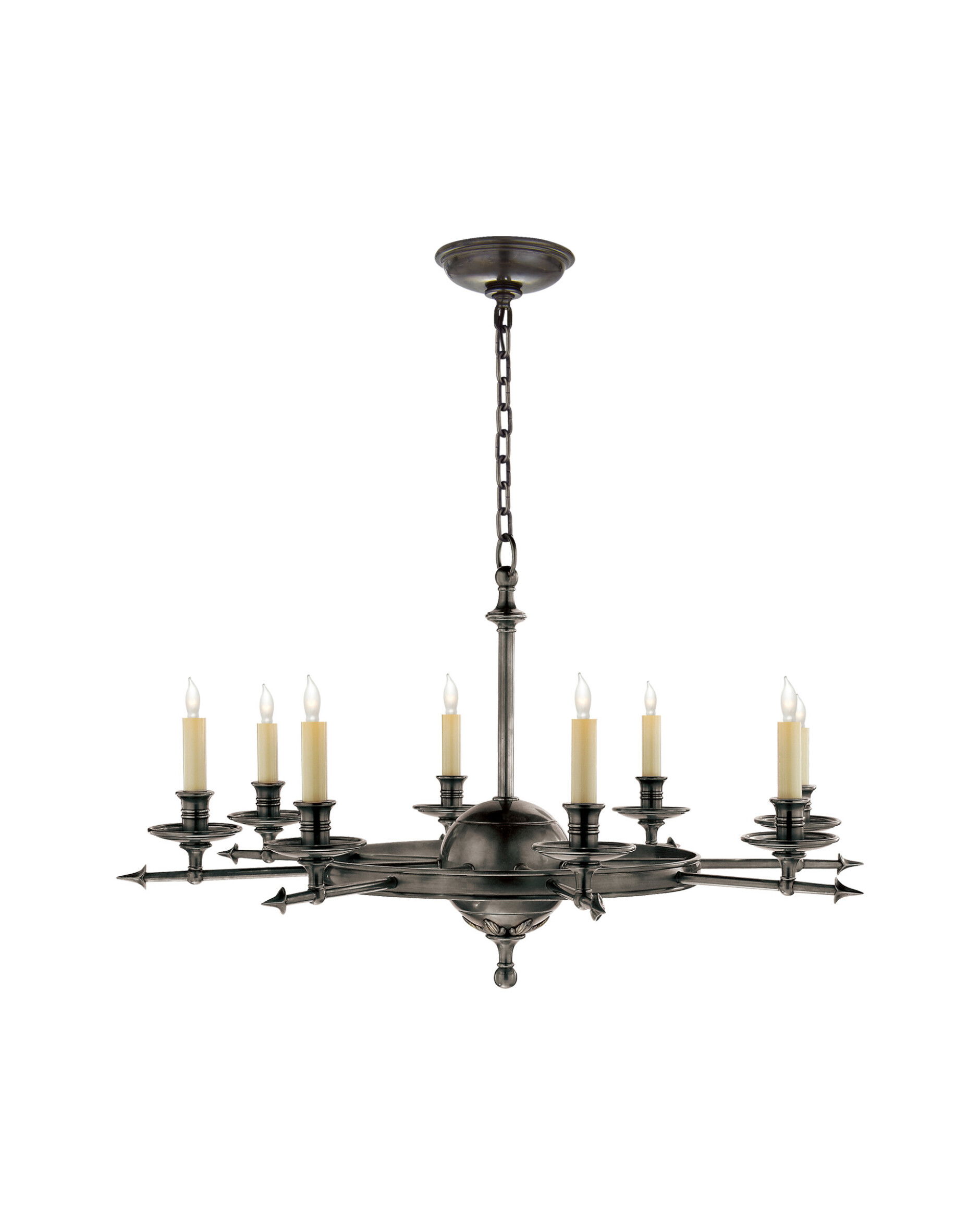 Leaf and Arrow Chandelier Bronze Large