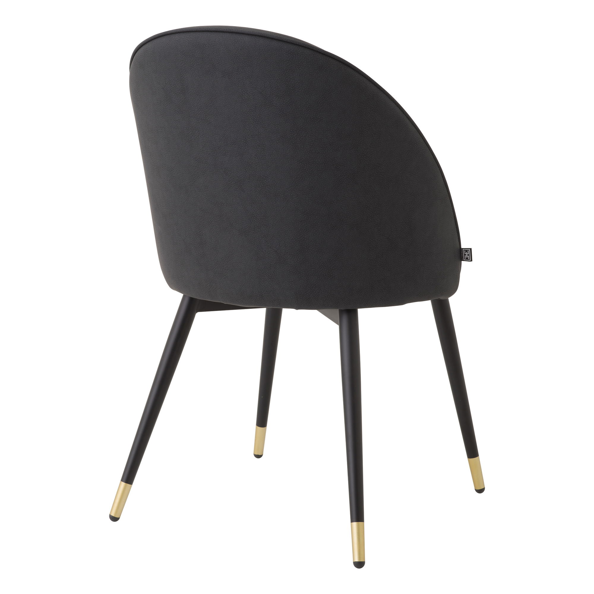 Cooper matstol faux leather grey 2-set