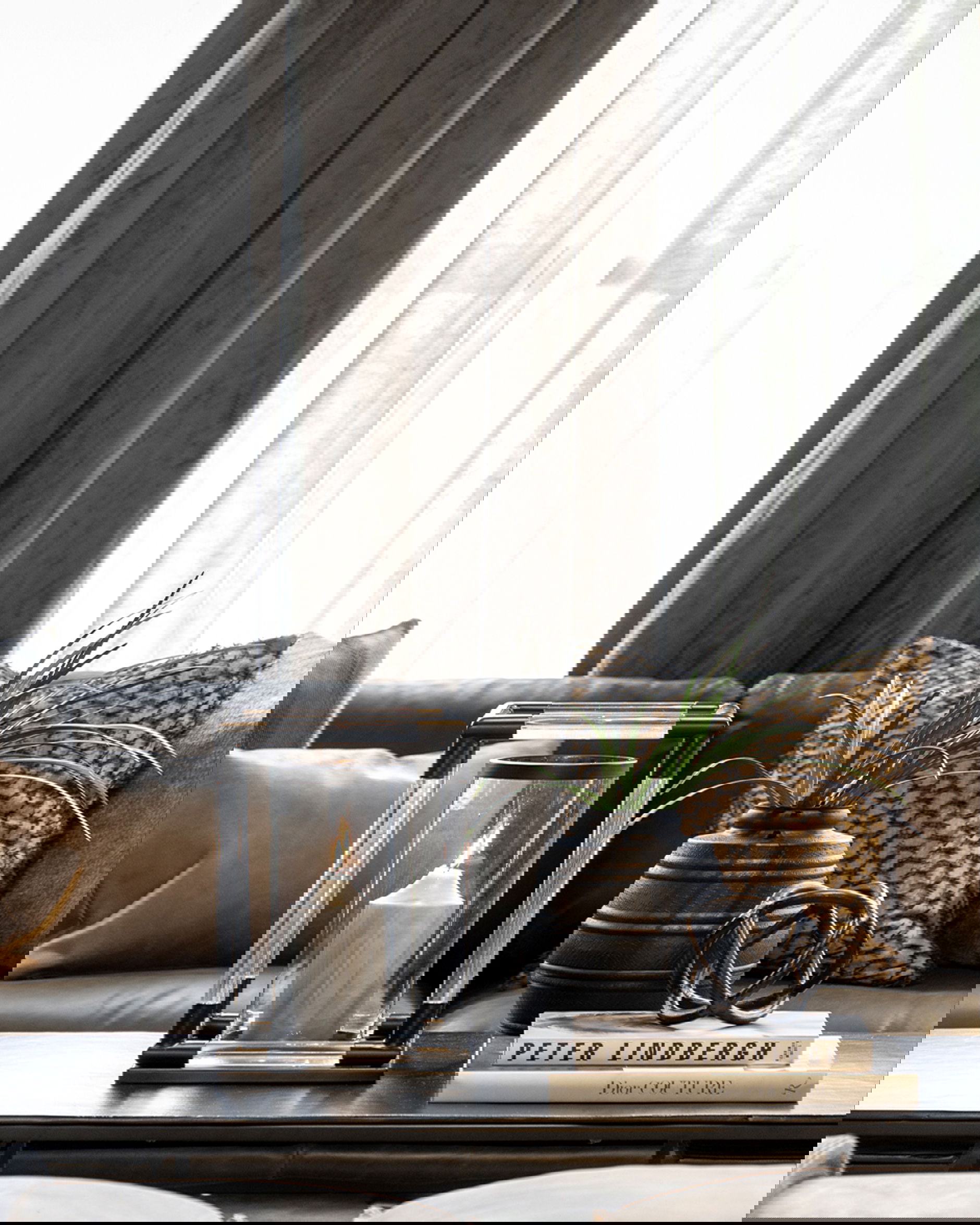 Baltimore-kynttilälyhty matta musta OUTLET