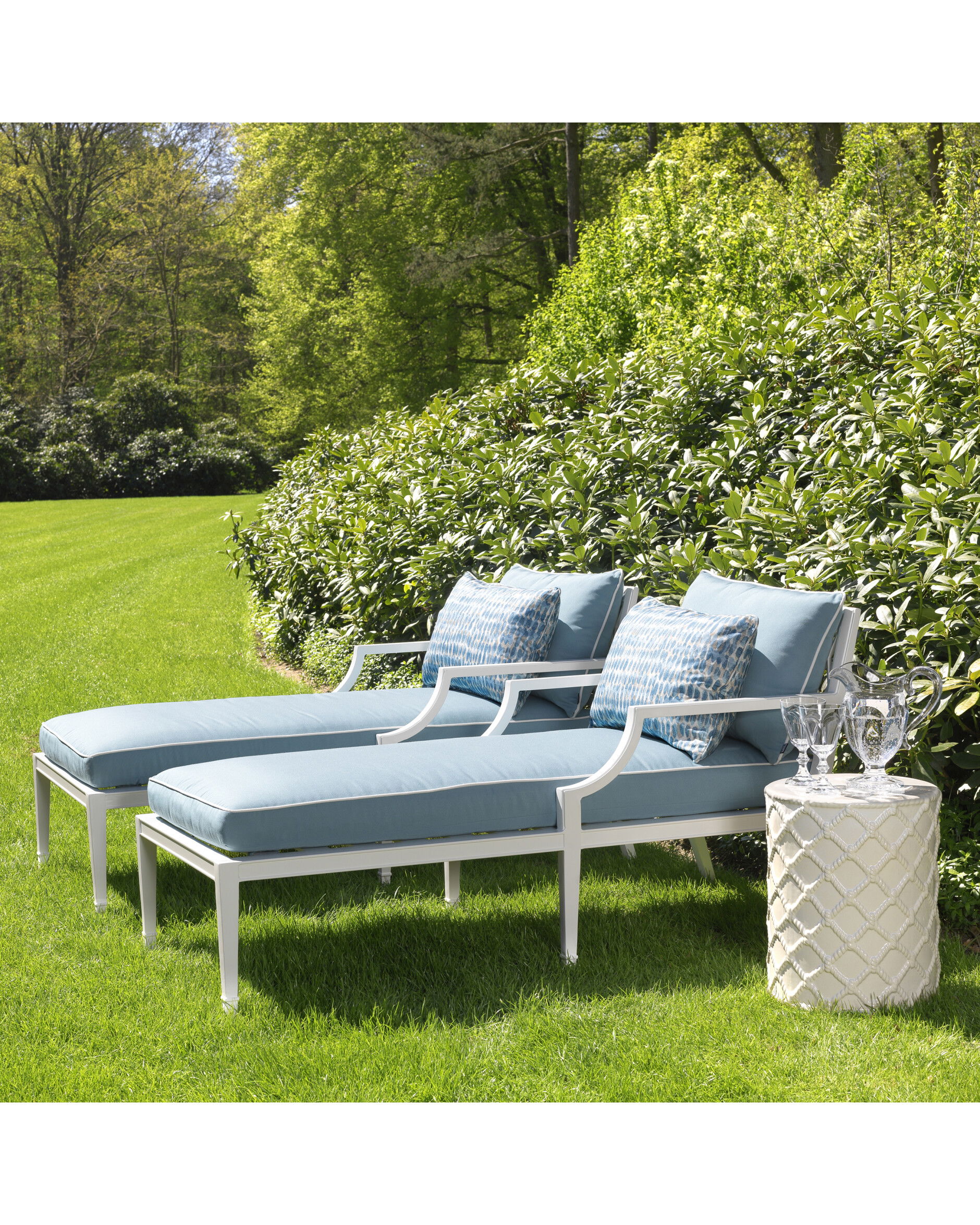 Bella Vista Sun Lounger White