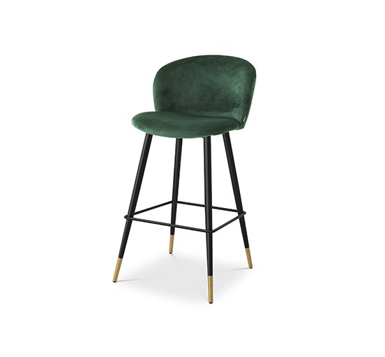 Roche Dark Green Velvet - Volante counter stool roche bordeaux velvet