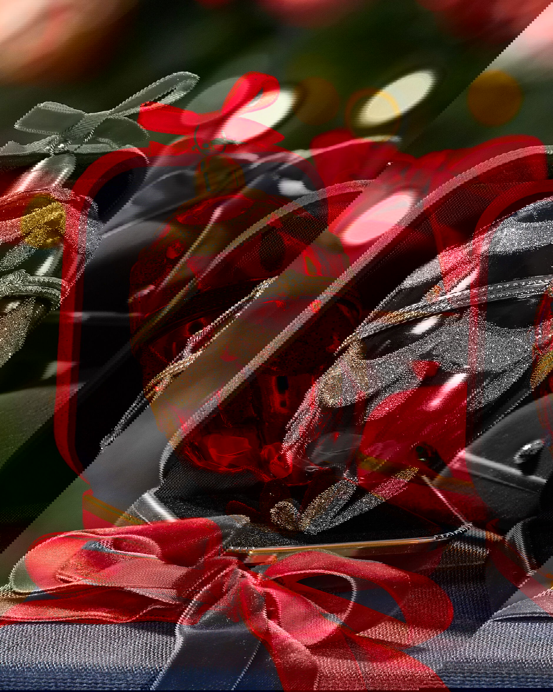 Winston fabergéägg juldekoration röd