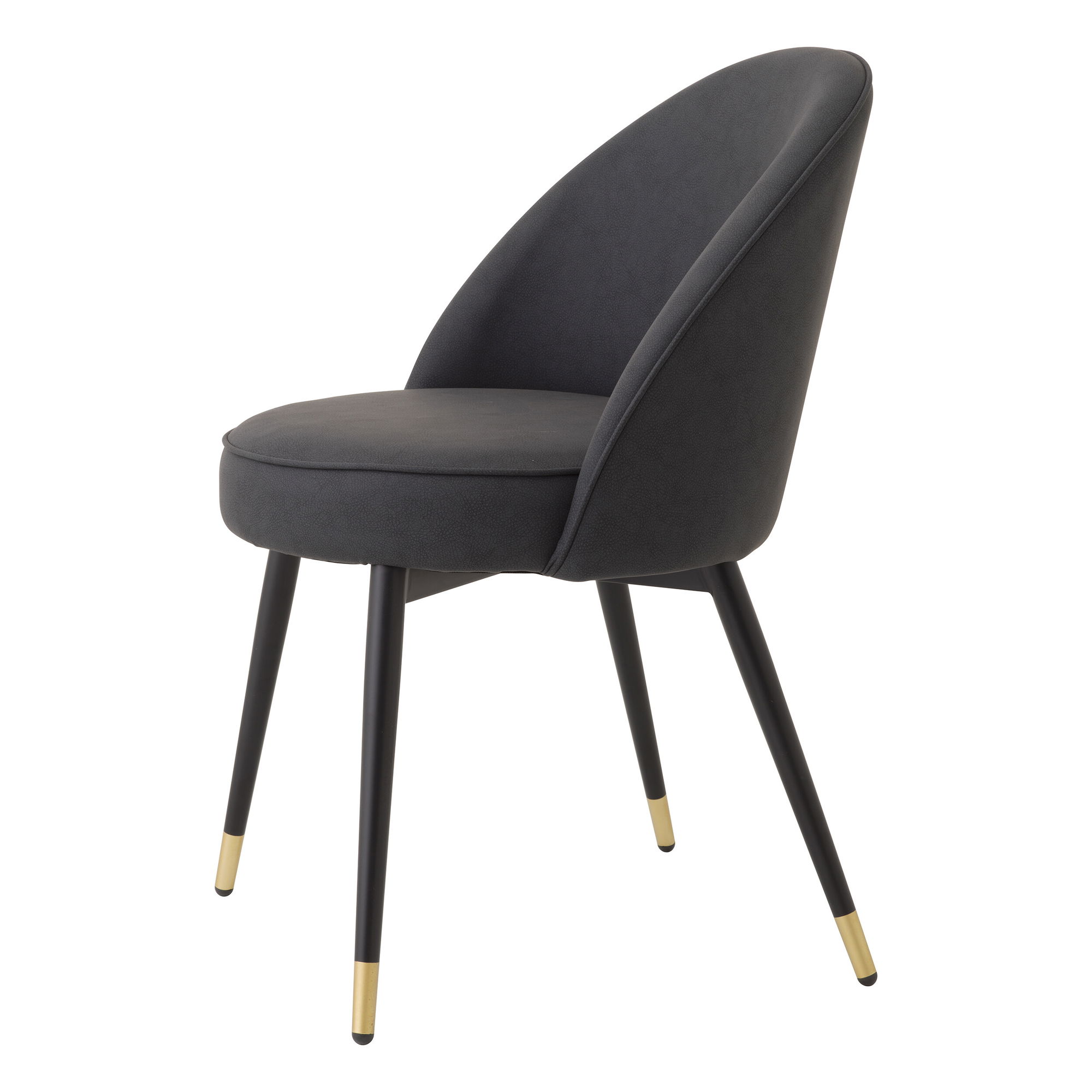 Cooper matstol faux leather grey 2-set