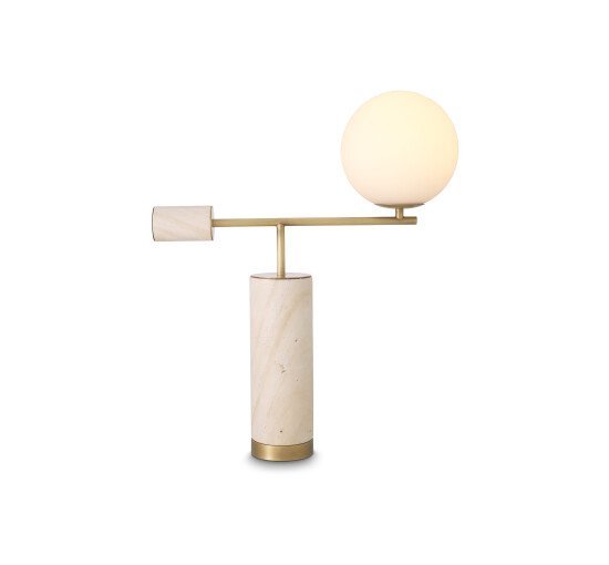 Travertine - Xperience Table Lamp black marble