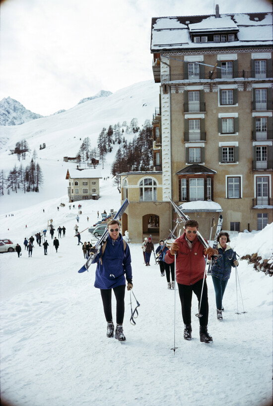 Skiers in St. Moritz