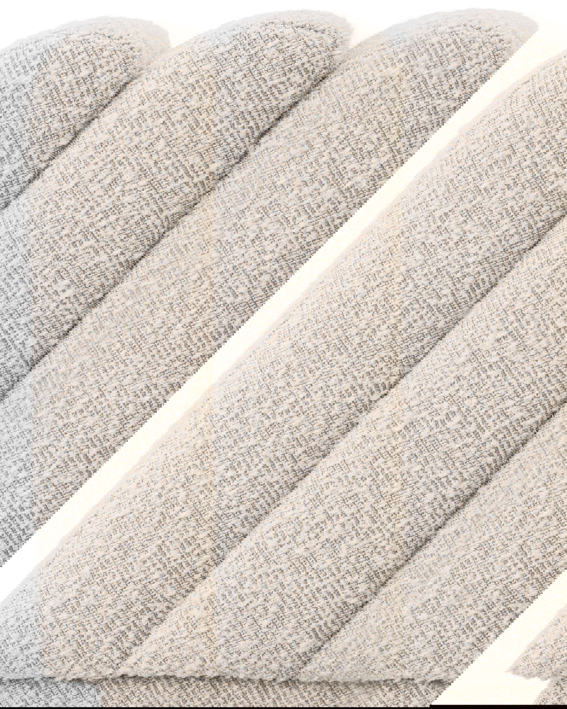 Bente fotpall bouclé cream