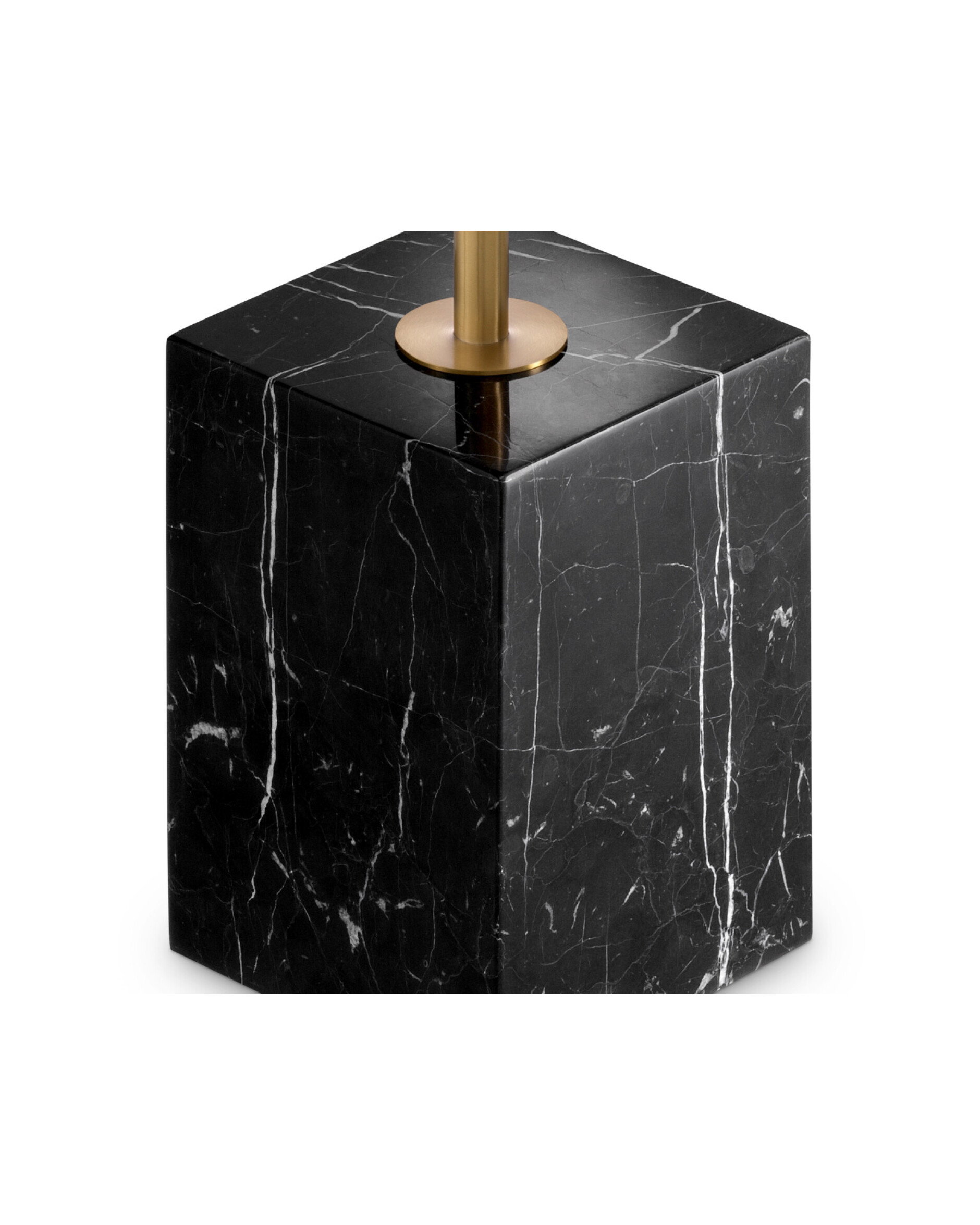 Cole Side Table brass/black