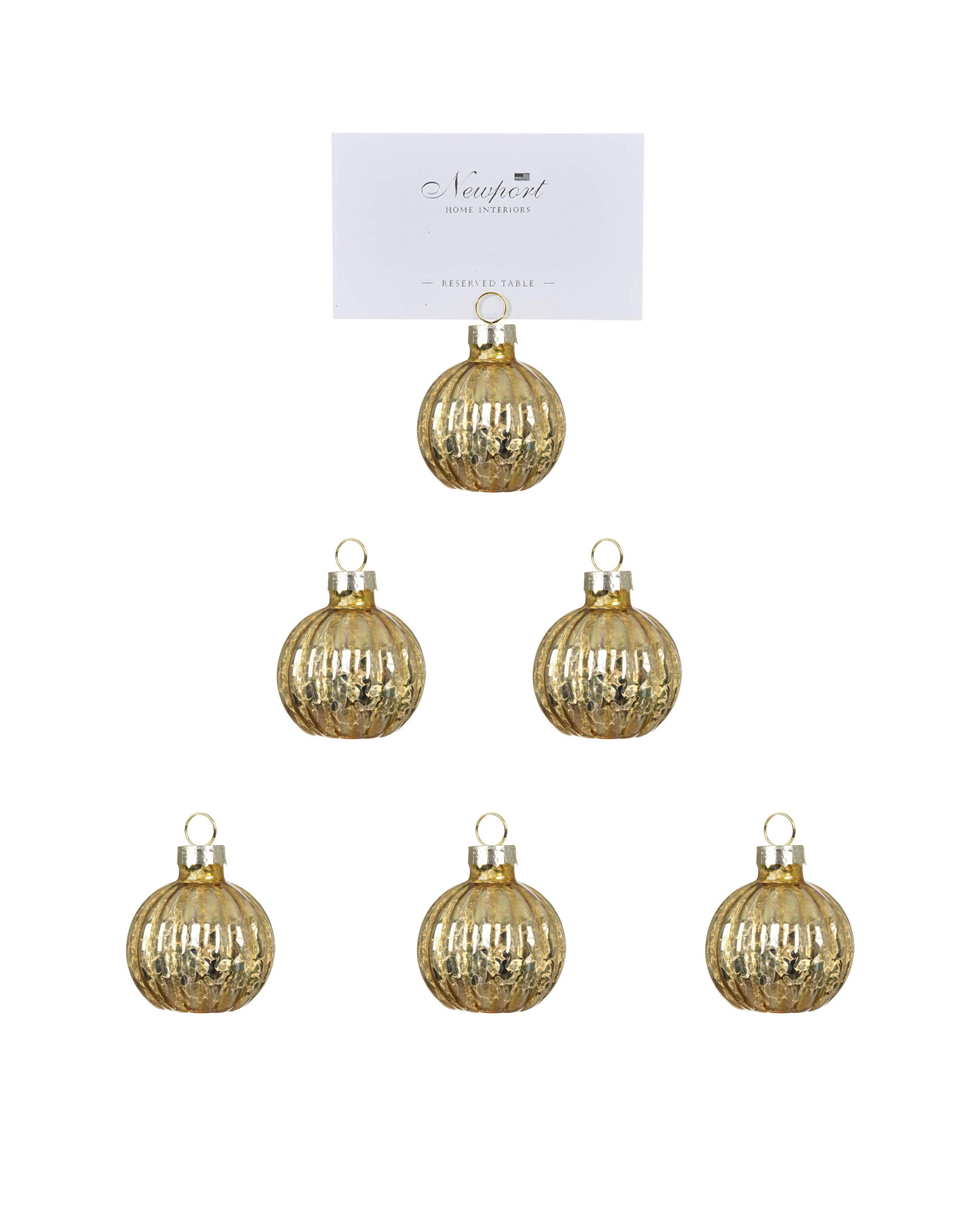 Catalina place card holders gold 6-pack
