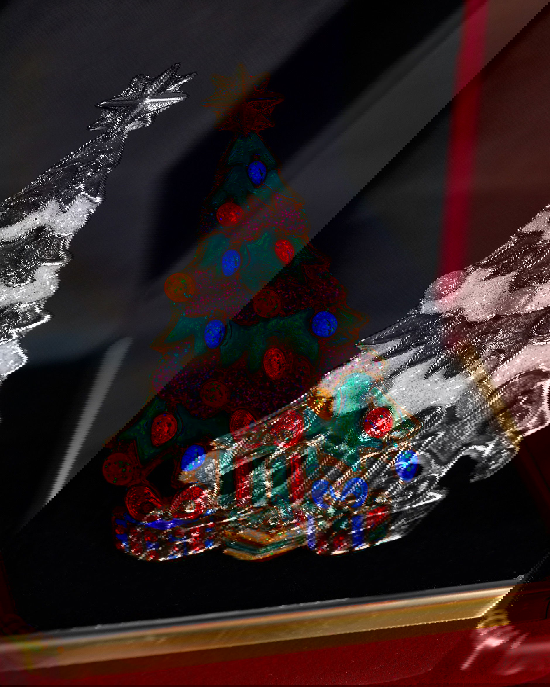 Rufus julgran brosch grön