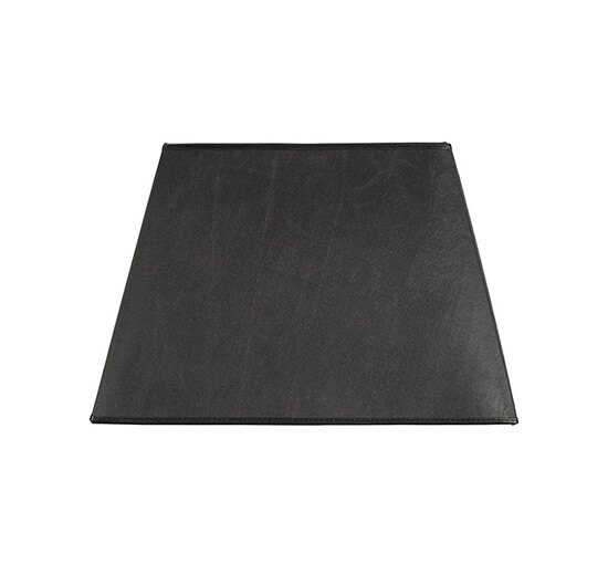 Square Lampshade Black Leather