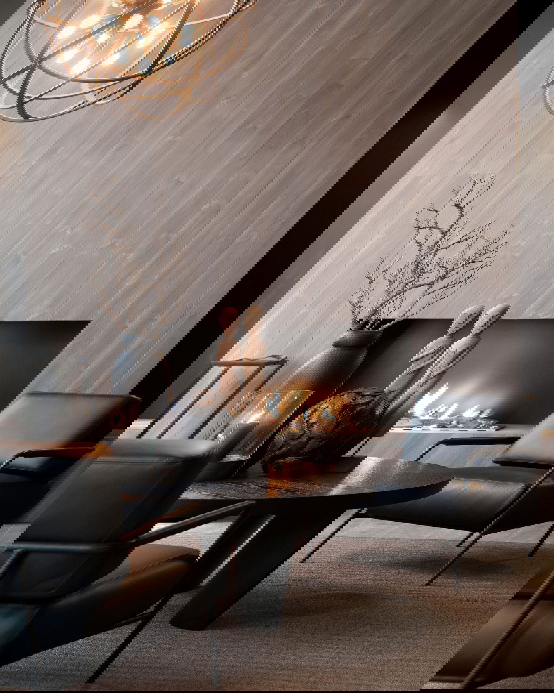 Sinclair fåtölj svart/taupe