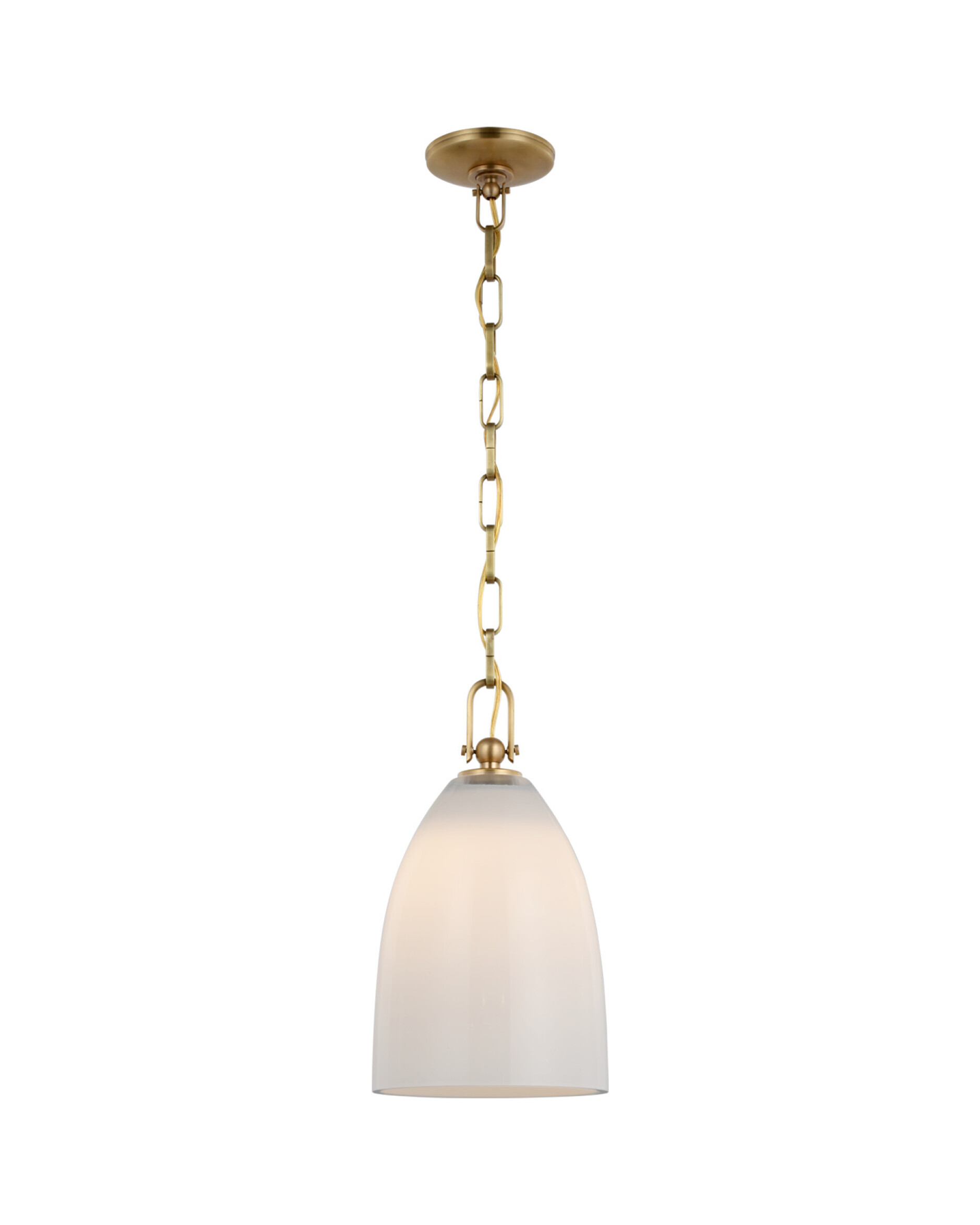 Andros Pendant Antique Brass/White M