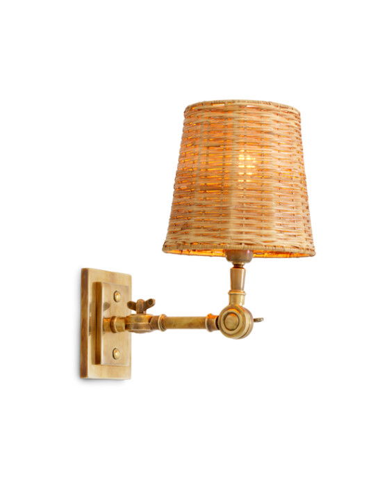 Wentworth vägglampa mässing/rotting