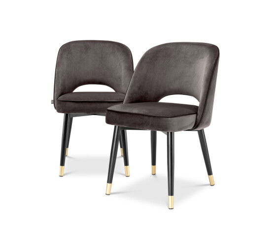 Savona Grey Velvet - Cliff Dining Chairs Savona Grey Velvet Set of 2