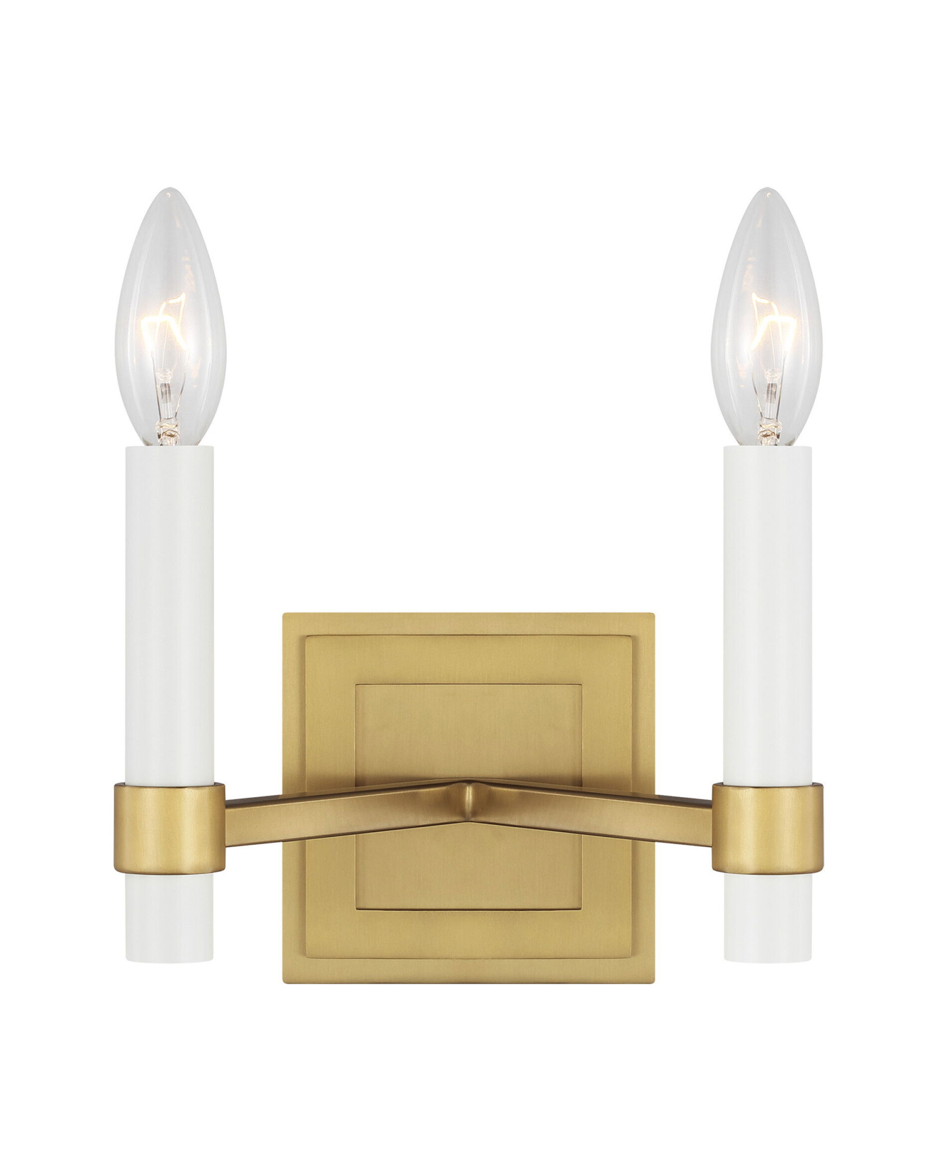 Marston vägglampa dubbel mässing