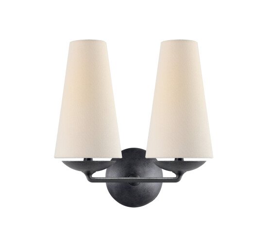null - Fontaine Double Sconce Black