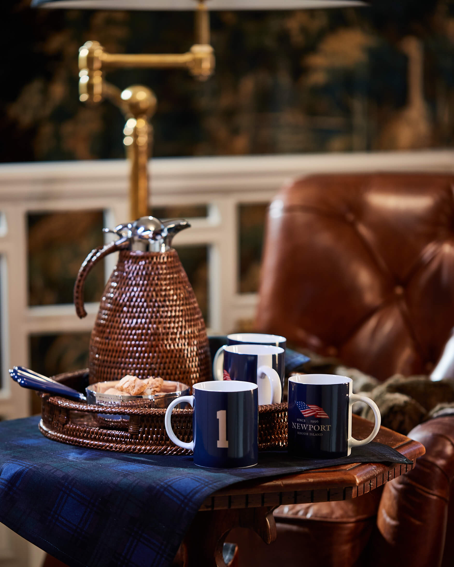 Cognac Thermal Carafe Rattan