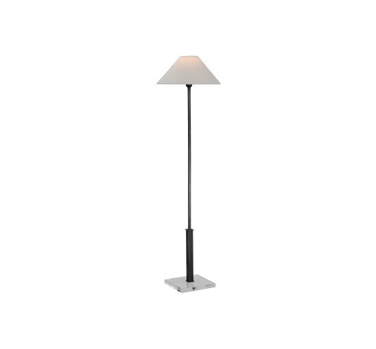 Bronze - Asher Floor Lamp Polished Nickel and Crystal