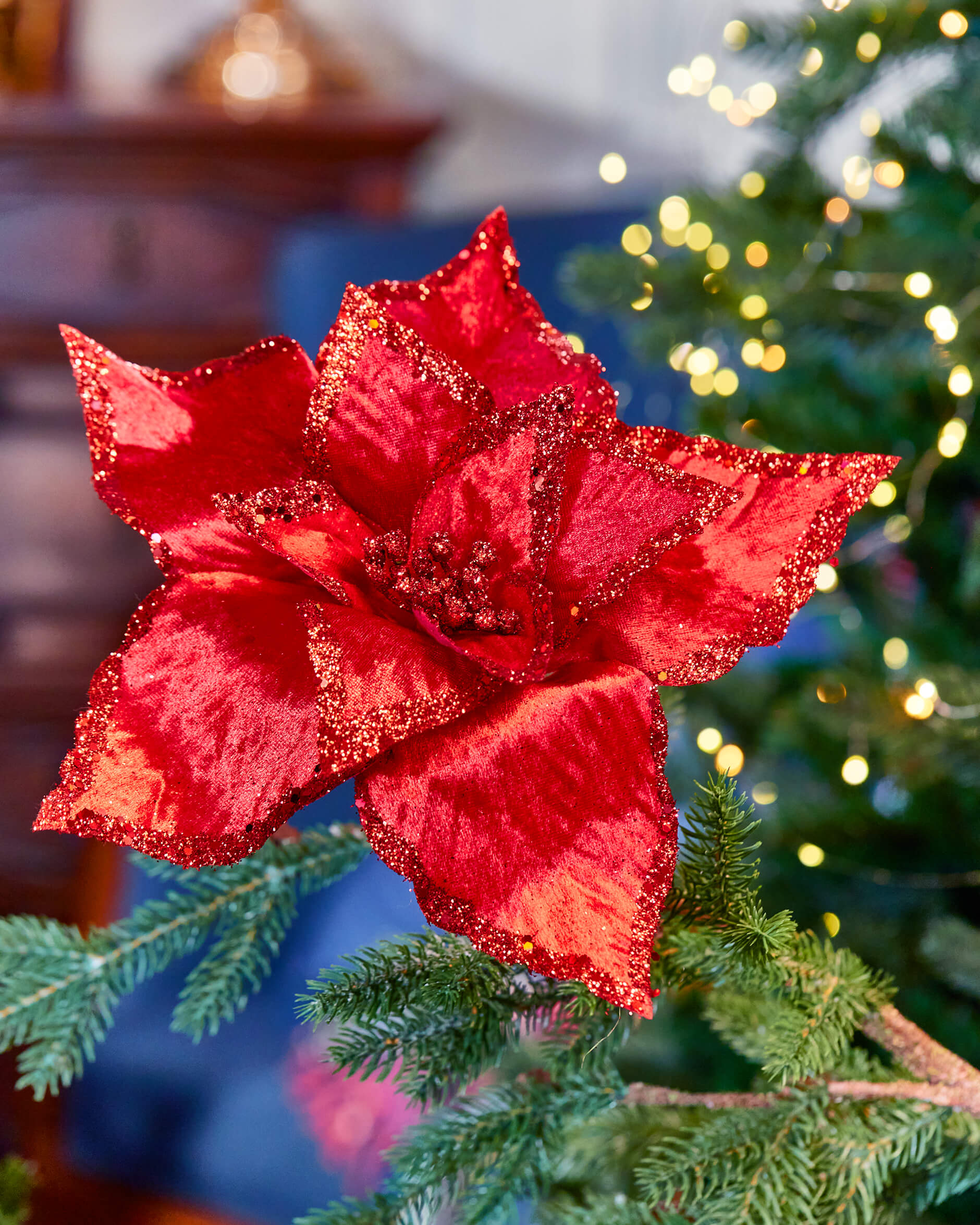 Simone blomma juldekoration röd