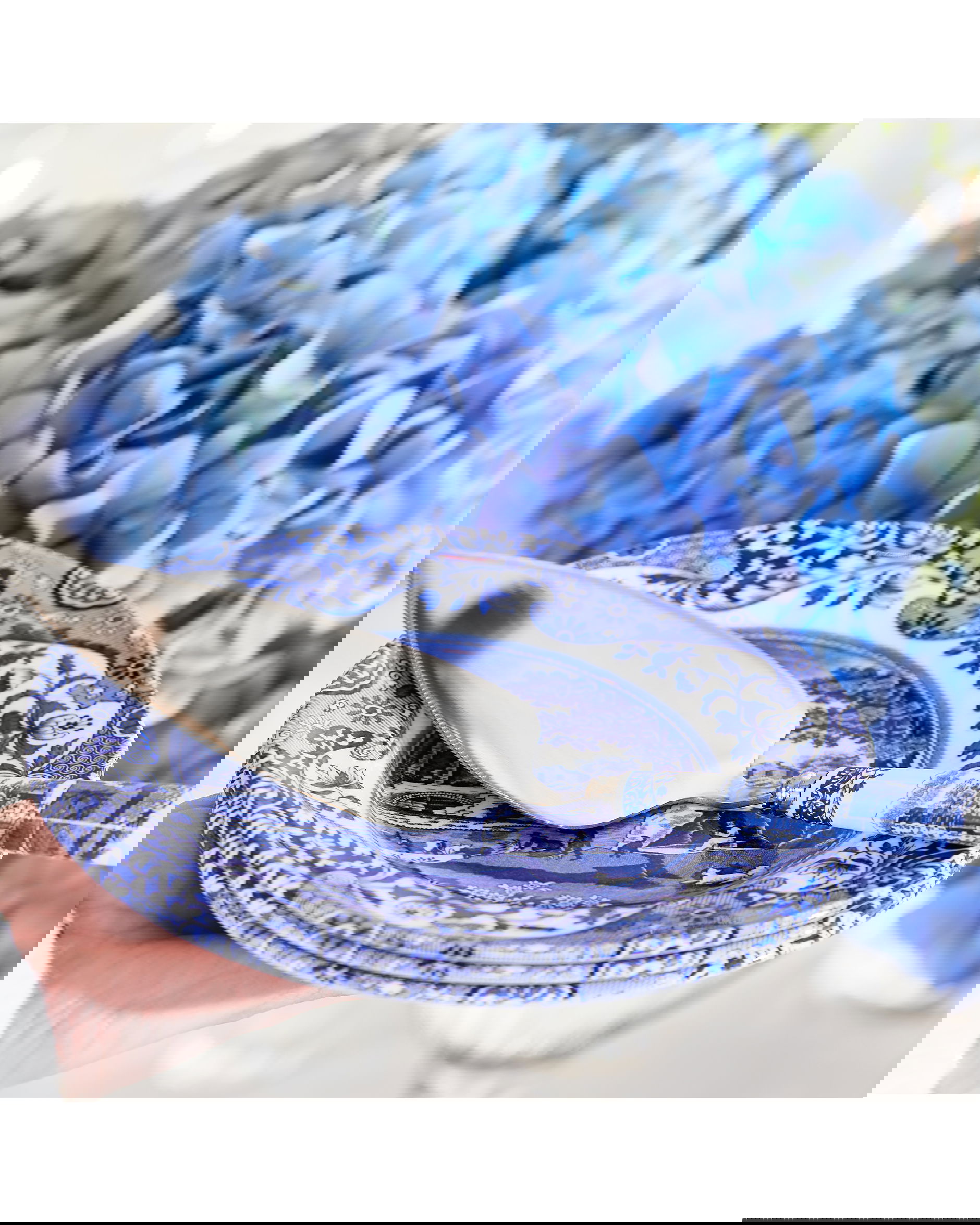 Blue Italian tårtspade blå/vit