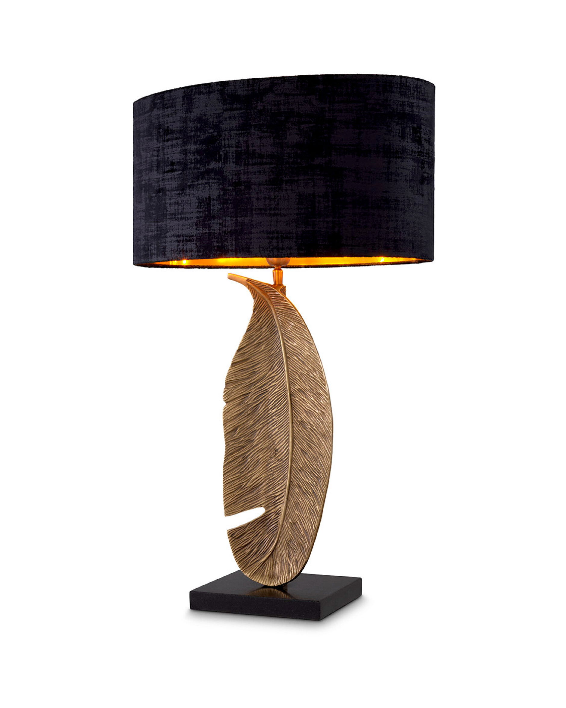 Foglia bordslampa antik mässing