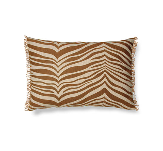 null - Zebra Cushion Glazed Ginger