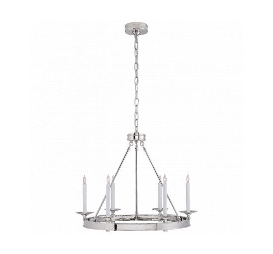 Polished Nickel - Launceton Small Ring Chandelier Bronze