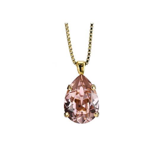 Vintage Rose - Mini Drop Necklace Crystal
