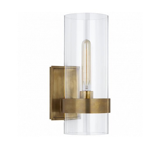 Antique Brass - Presidio Small Sconce Polished Nickel