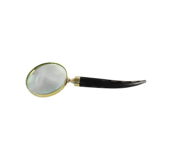 Horn magnifying glass black