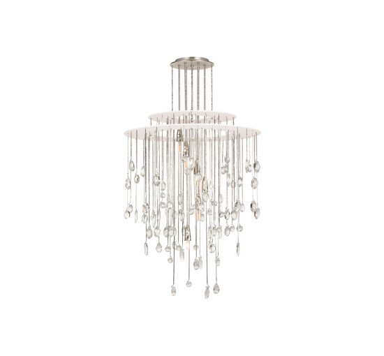 Polished Nickel - Hailee Sculpted Chandelier Natural Brass