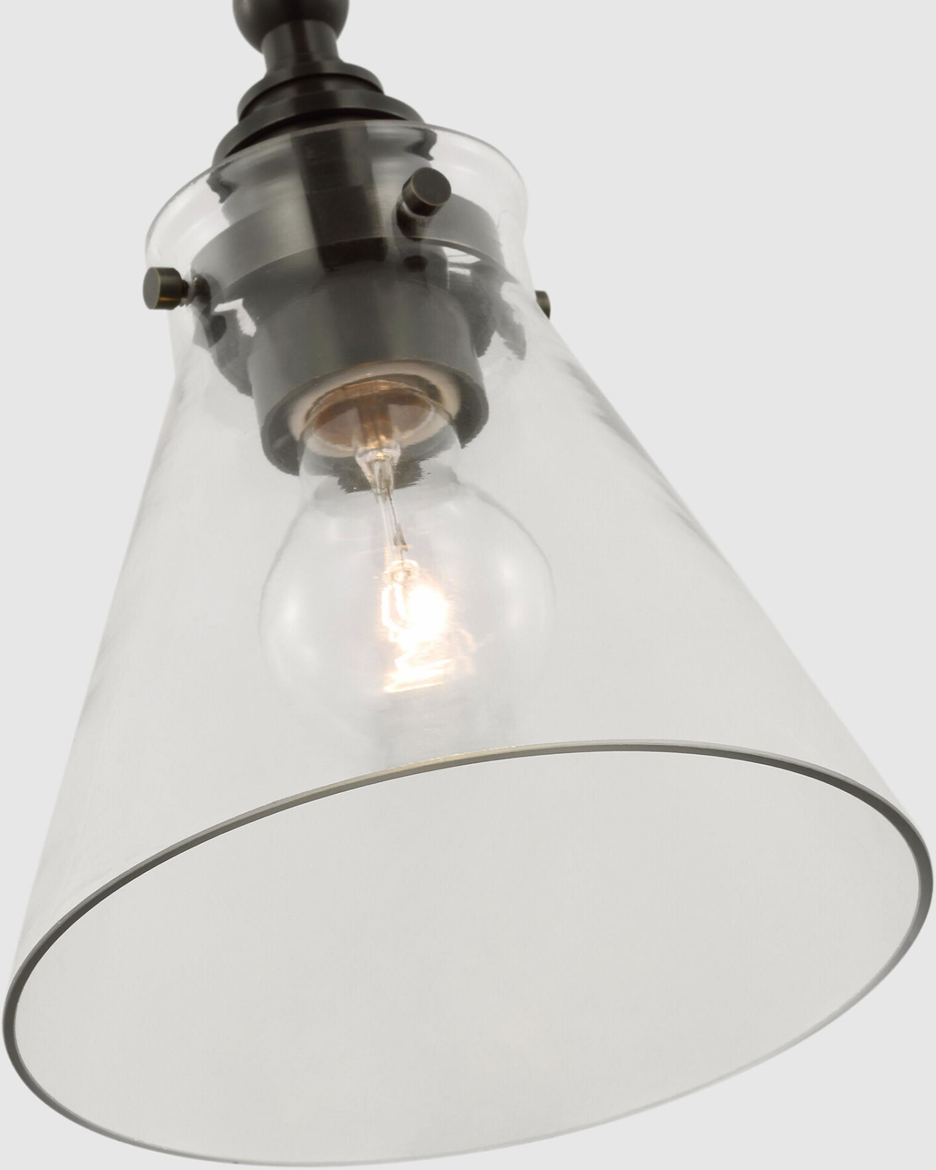 Parkington 9" Pendant Bronze/Clear Glass