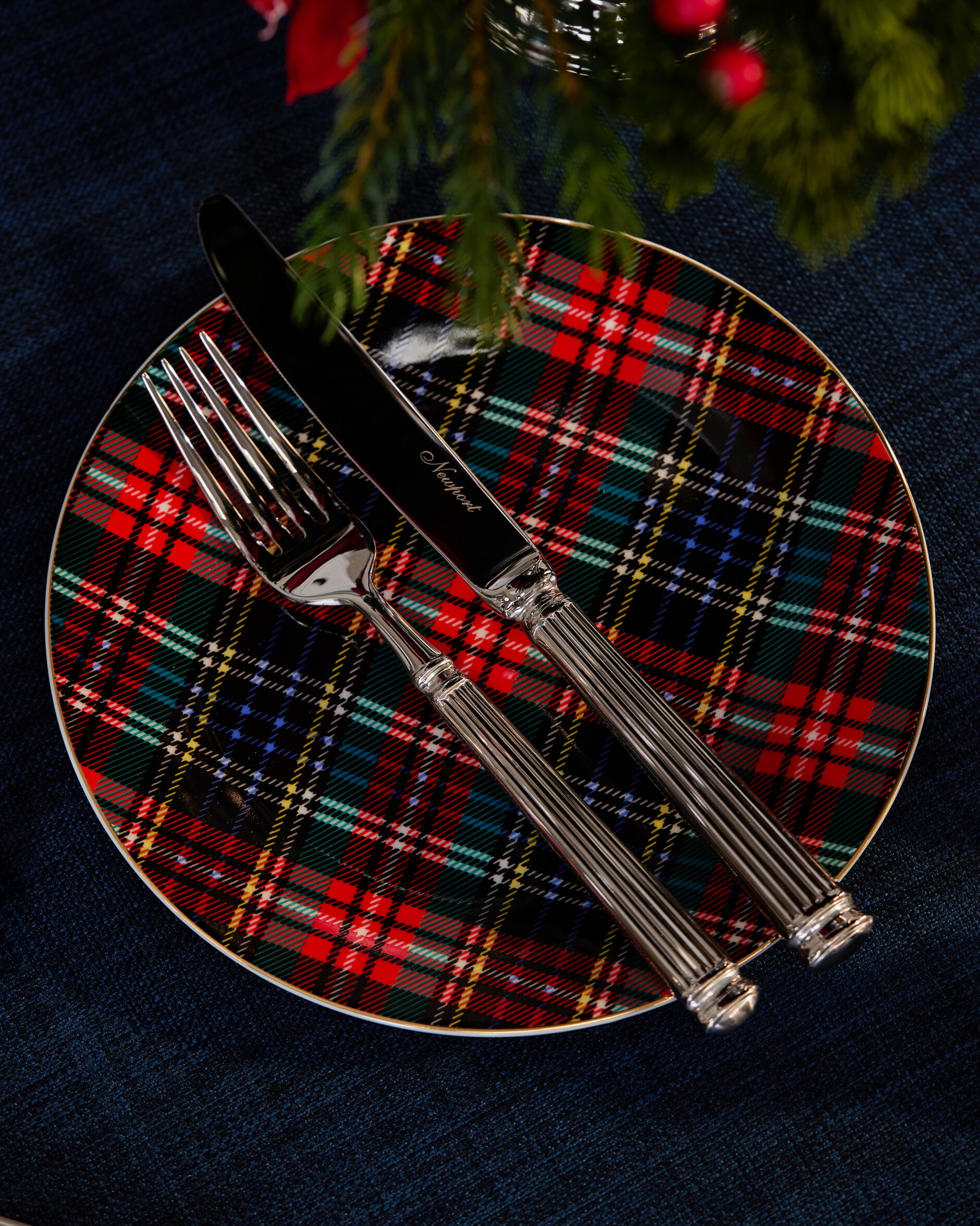 Normandie assiett röd/grön 6-pack