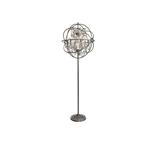 Natural/Crystal - Rome Floor Lamp Antique