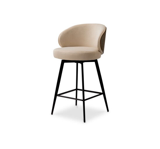 Camerota Bar Stool Sabino Beige/Walnut