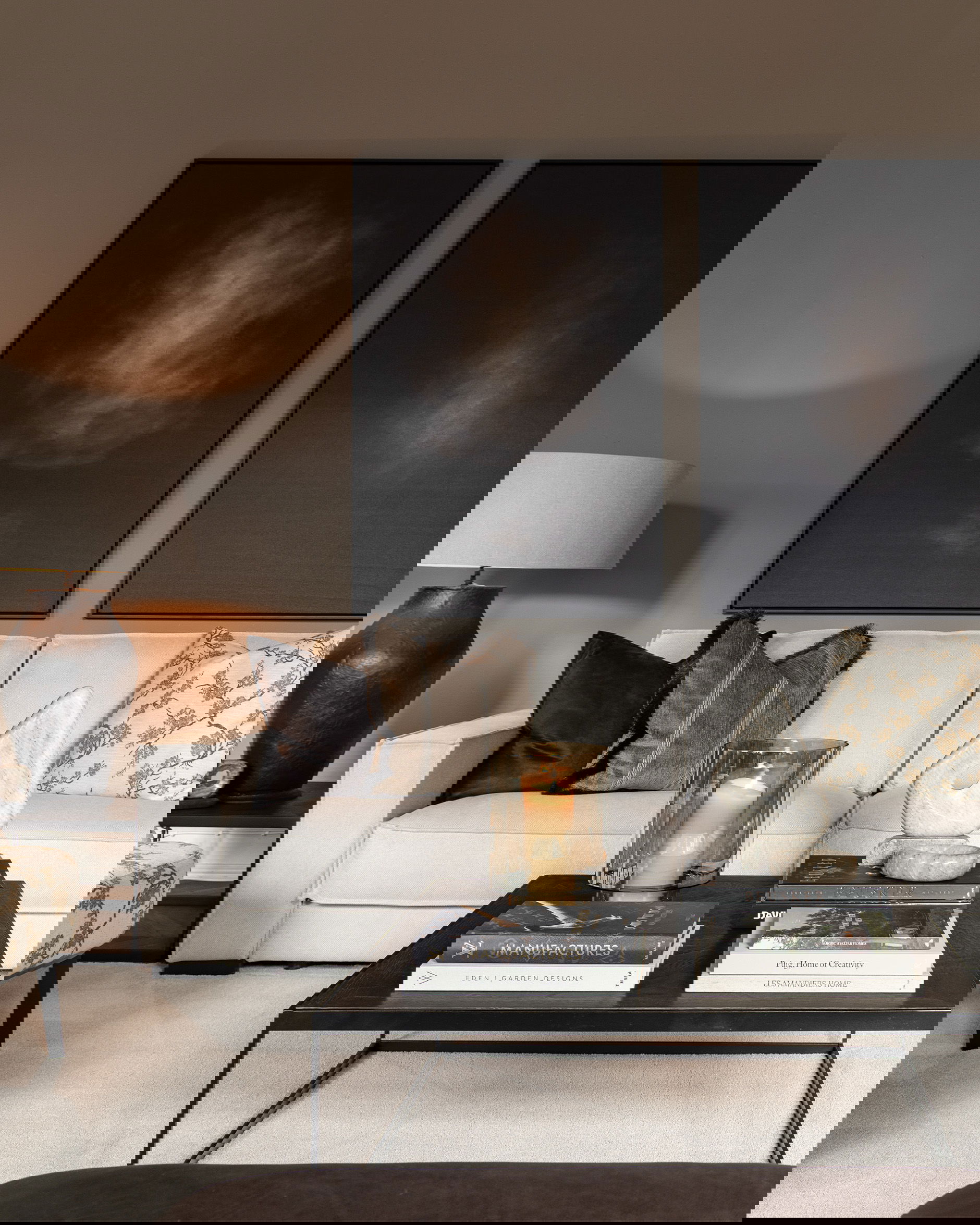 Serena kissenbezug Fransen stripe chestnut