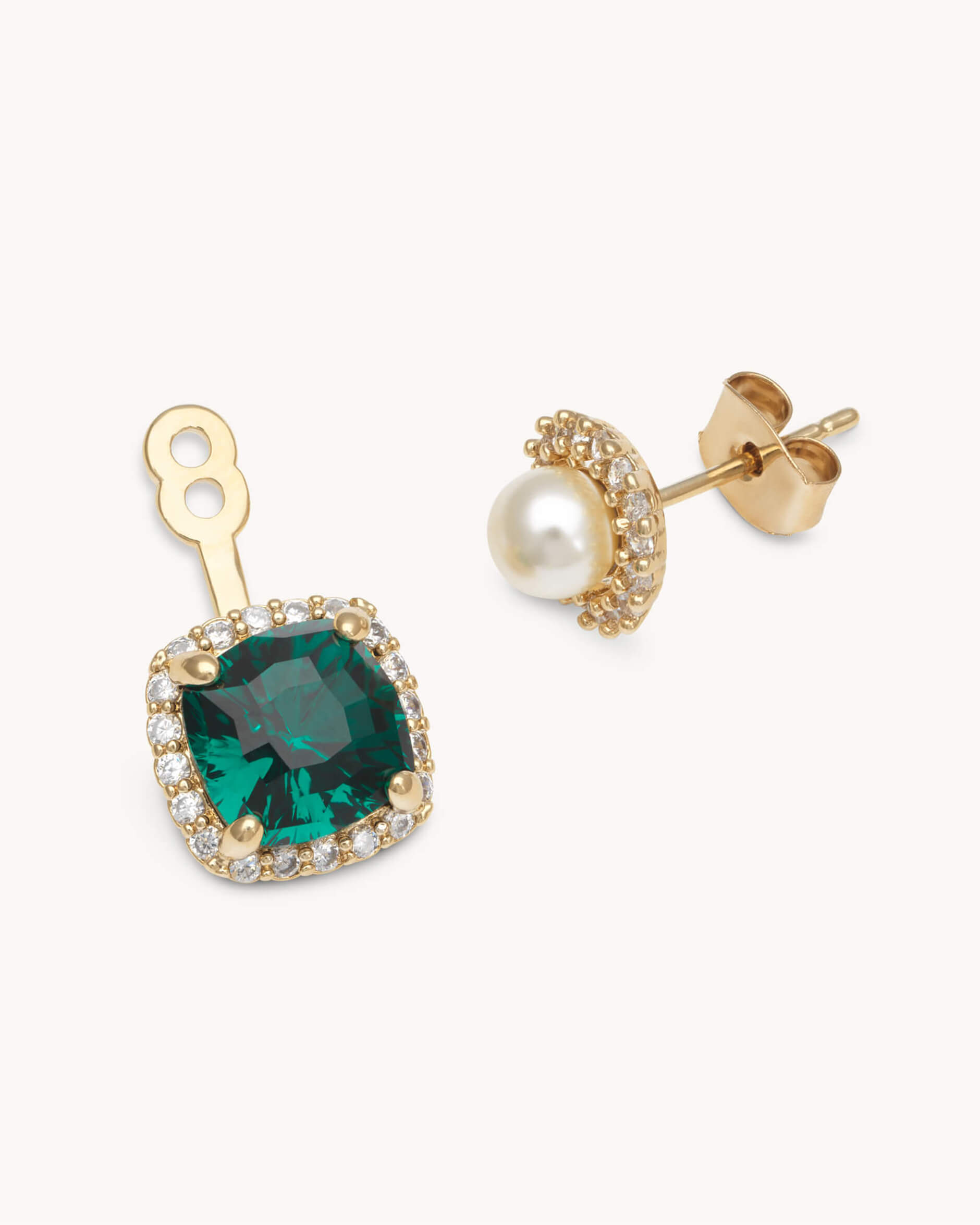 Colette Earrings Emerald