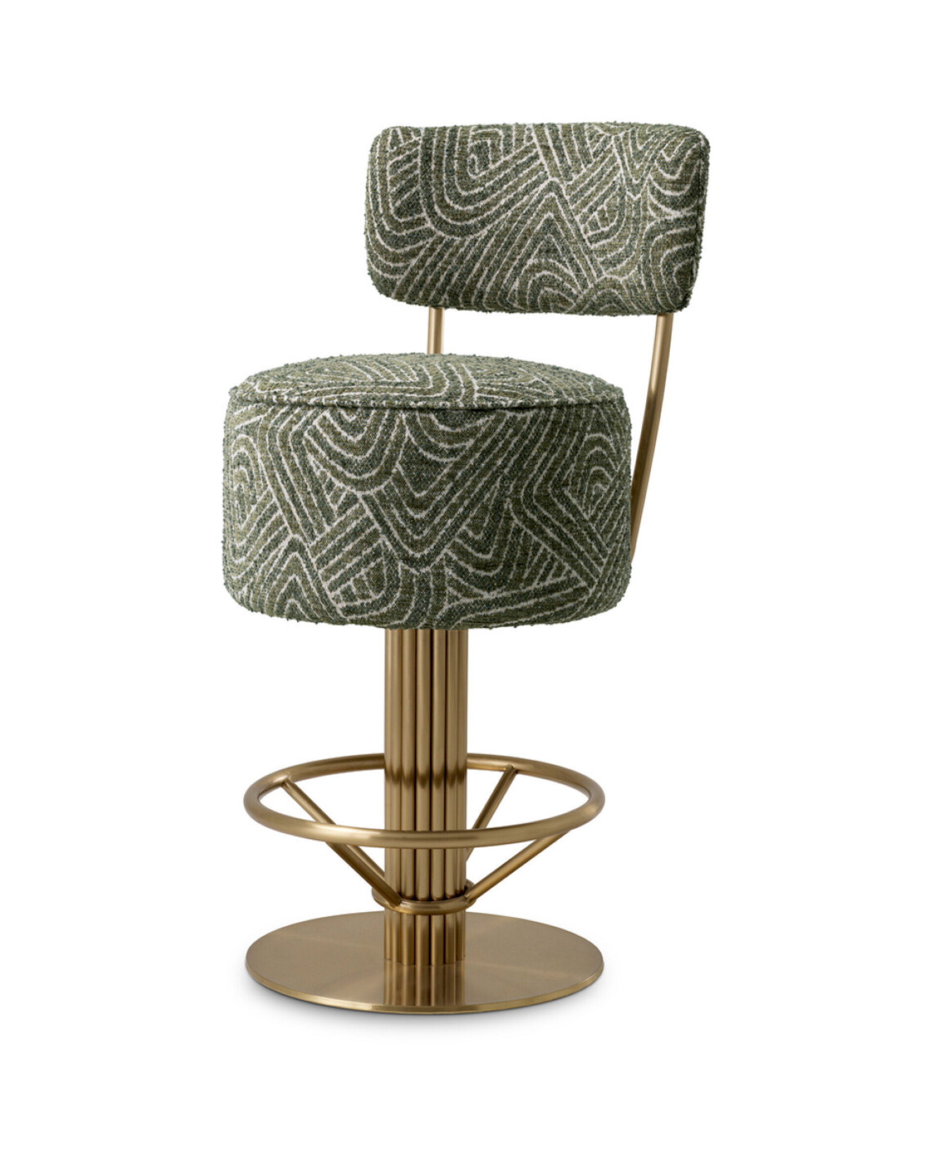 Carleton counter stool with back Camari Green
