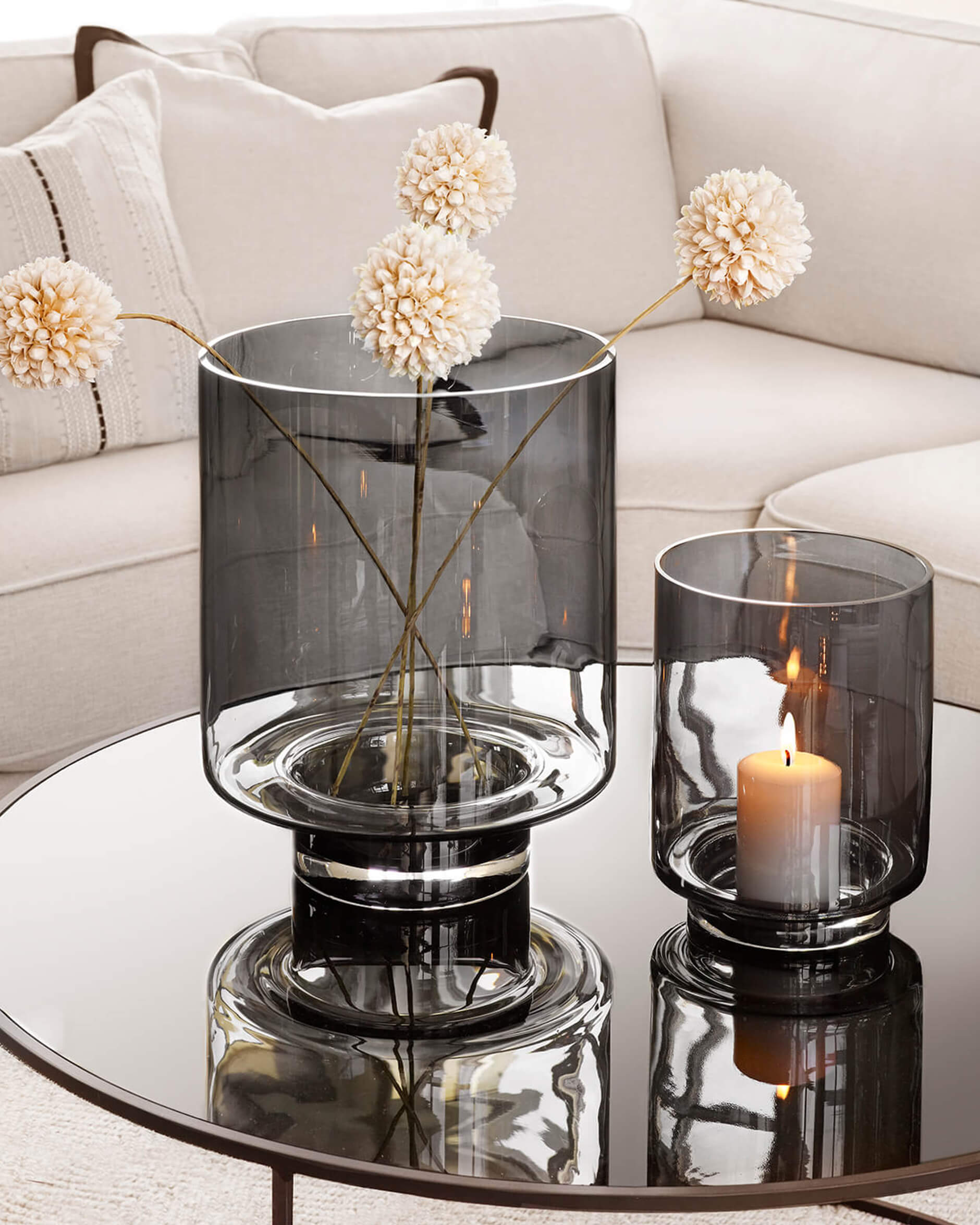 Toulon candle smoke gray