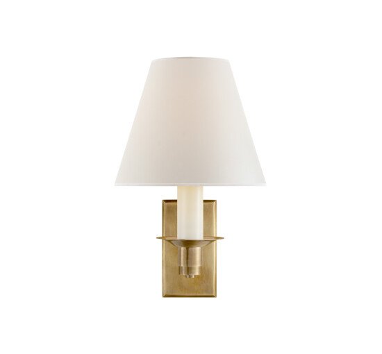 Natural Brass - Evans Library Sconce Natural Brass