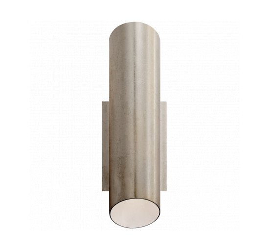 Burnished Silver Leaf - Tourain Wall Sconce White