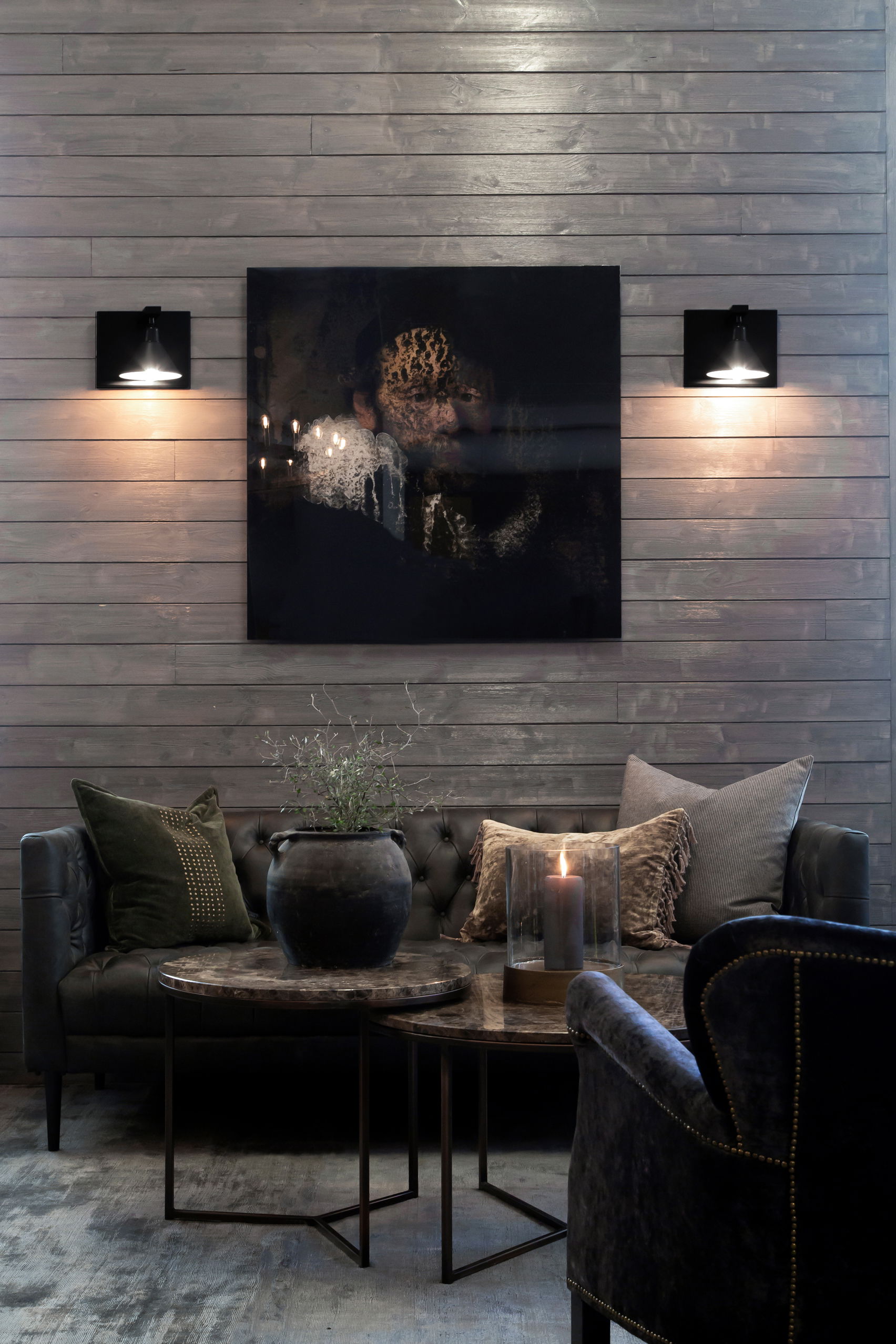 Cedes marmorbord brons/mörkbrun