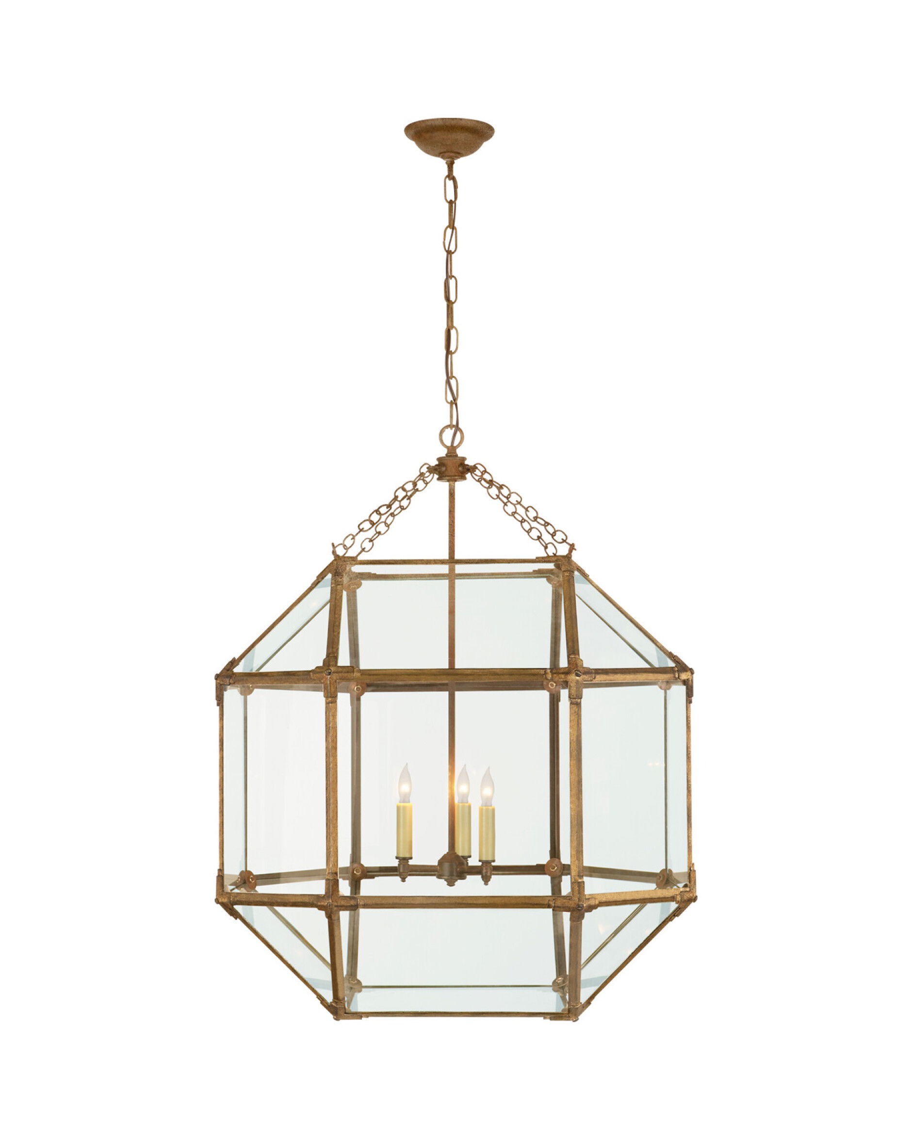 Morris taklampa Gilded Iron/klarglas L